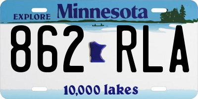 MN license plate 862RLA
