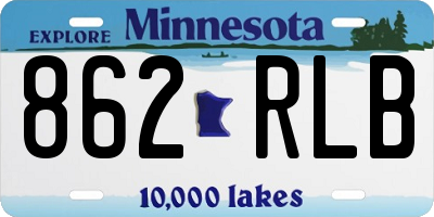 MN license plate 862RLB