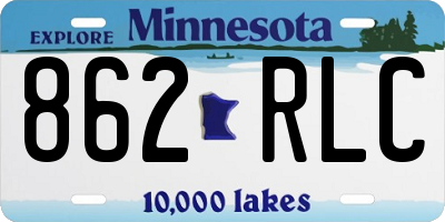 MN license plate 862RLC
