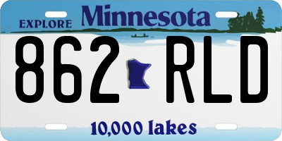 MN license plate 862RLD