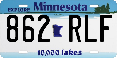 MN license plate 862RLF