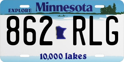 MN license plate 862RLG