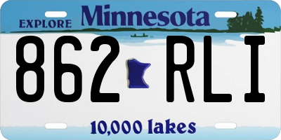 MN license plate 862RLI