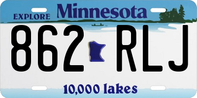 MN license plate 862RLJ
