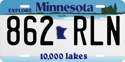 MN license plate 862RLN