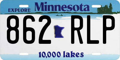MN license plate 862RLP