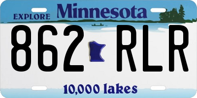 MN license plate 862RLR