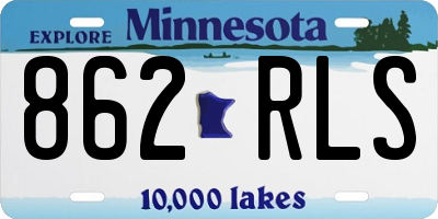 MN license plate 862RLS