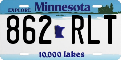 MN license plate 862RLT