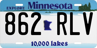 MN license plate 862RLV
