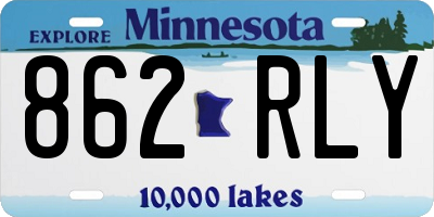 MN license plate 862RLY