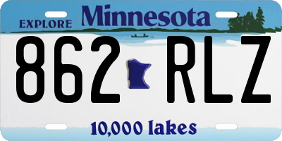 MN license plate 862RLZ