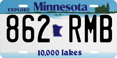 MN license plate 862RMB