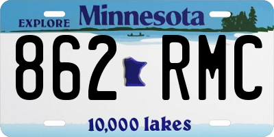 MN license plate 862RMC