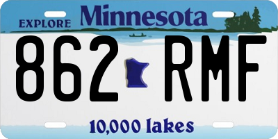 MN license plate 862RMF
