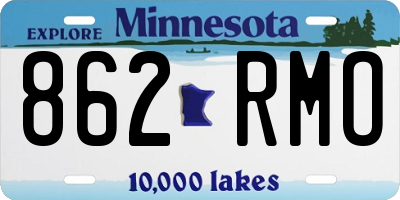 MN license plate 862RMO