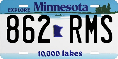 MN license plate 862RMS