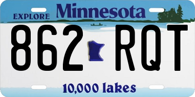 MN license plate 862RQT