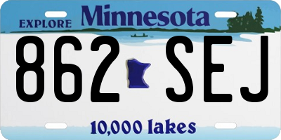 MN license plate 862SEJ
