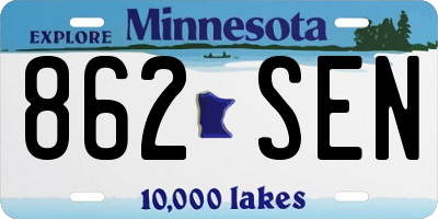 MN license plate 862SEN