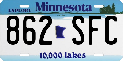 MN license plate 862SFC