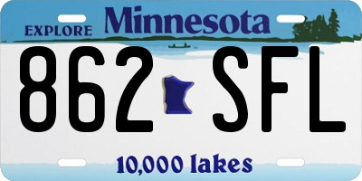 MN license plate 862SFL
