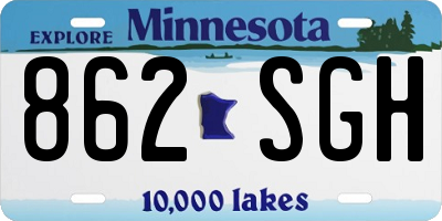 MN license plate 862SGH