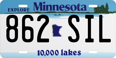 MN license plate 862SIL