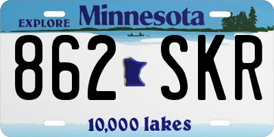MN license plate 862SKR