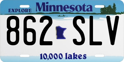 MN license plate 862SLV