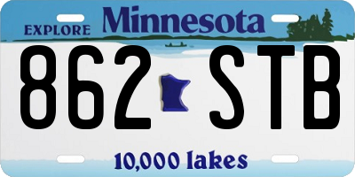 MN license plate 862STB