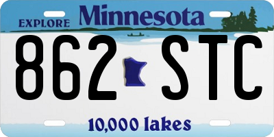 MN license plate 862STC