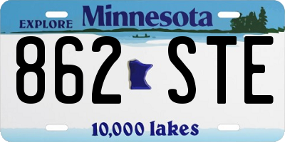 MN license plate 862STE