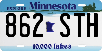 MN license plate 862STH