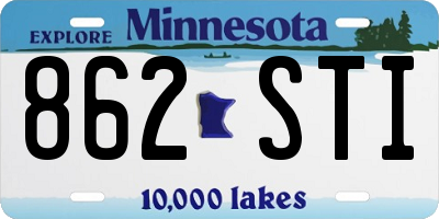 MN license plate 862STI