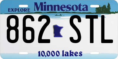 MN license plate 862STL
