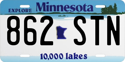 MN license plate 862STN