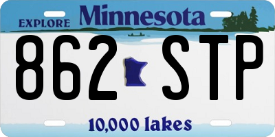 MN license plate 862STP