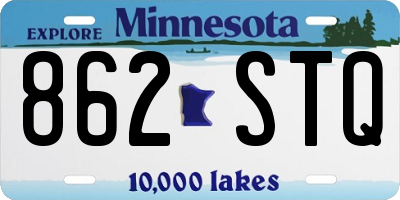 MN license plate 862STQ
