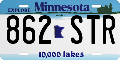 MN license plate 862STR