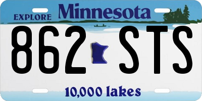MN license plate 862STS