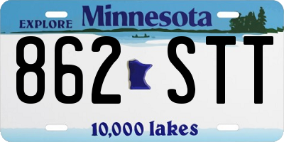 MN license plate 862STT