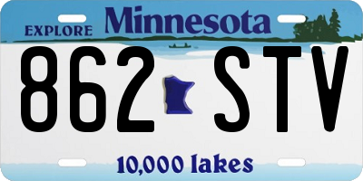 MN license plate 862STV