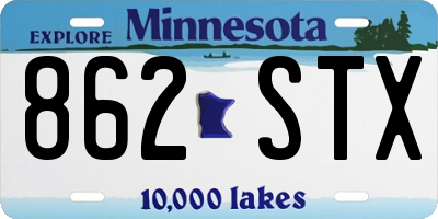 MN license plate 862STX