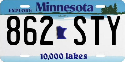 MN license plate 862STY
