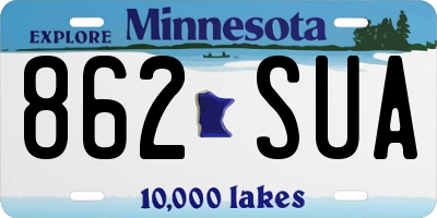 MN license plate 862SUA