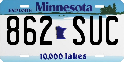 MN license plate 862SUC