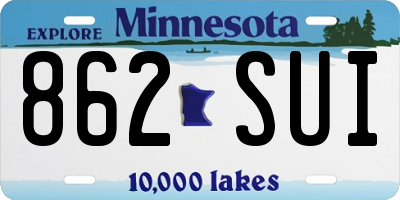 MN license plate 862SUI