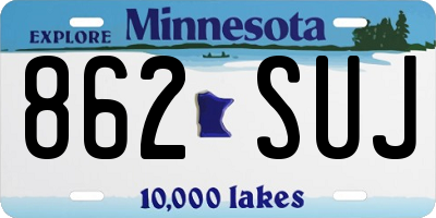 MN license plate 862SUJ