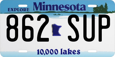 MN license plate 862SUP